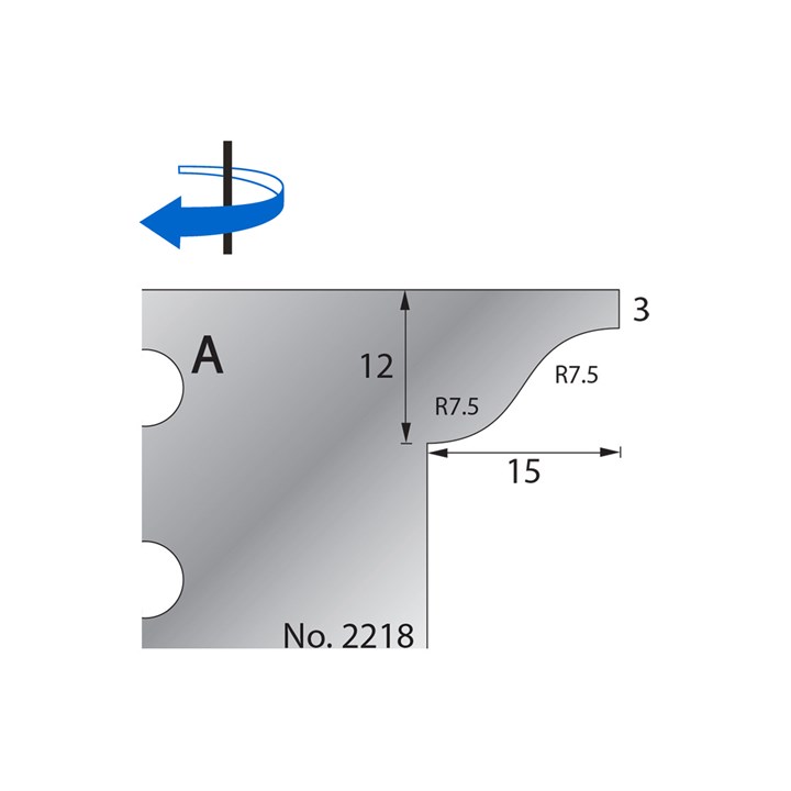 12 x 15mm w/ 3mm Quirk Scribe Cutter in HSS - 2218