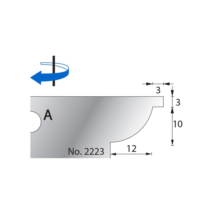 10 x 12mm w/ 3mm Quirk Scribe Cutter in HSS - 2223