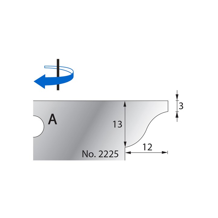 13 x 12mm w/ 3mm Quirk Scribe Cutter in HSS - 2225