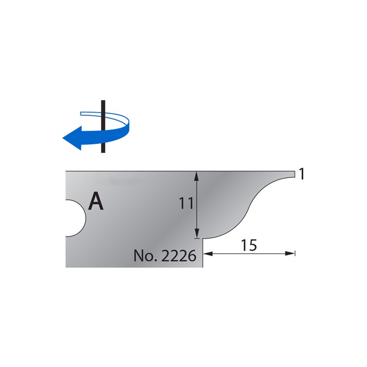 11 x 15mm w/ 1mm Quirk Scribe Cutter in HSS - 2226