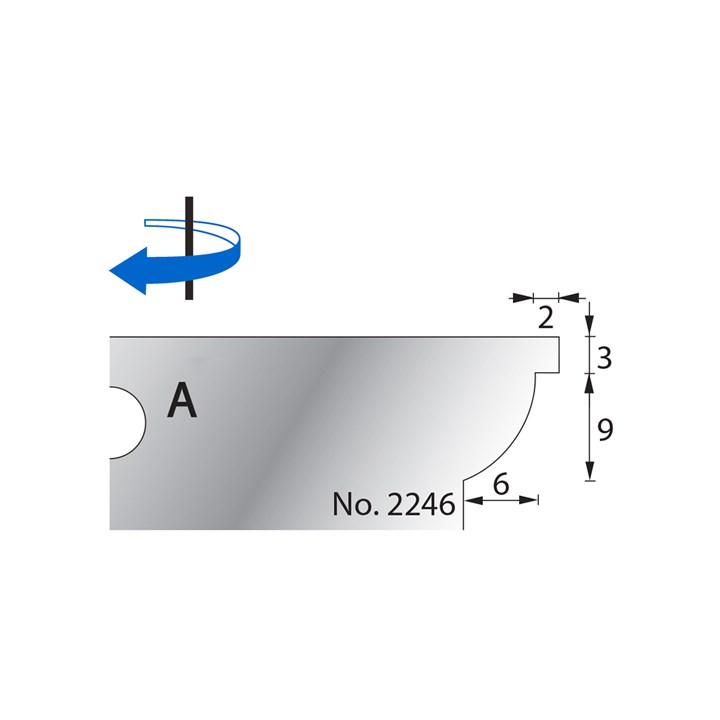 9 x 6mm w/ 3 x 2mm Quirk Scribe Cutter in HSS - 2246