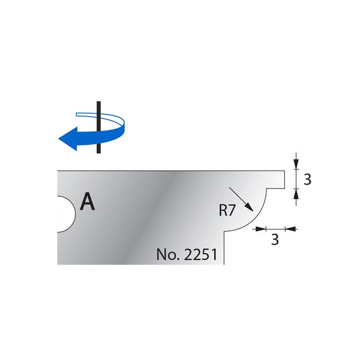 R7 w/ 3mm Quirk Scribe Cutter in HSS - 2251