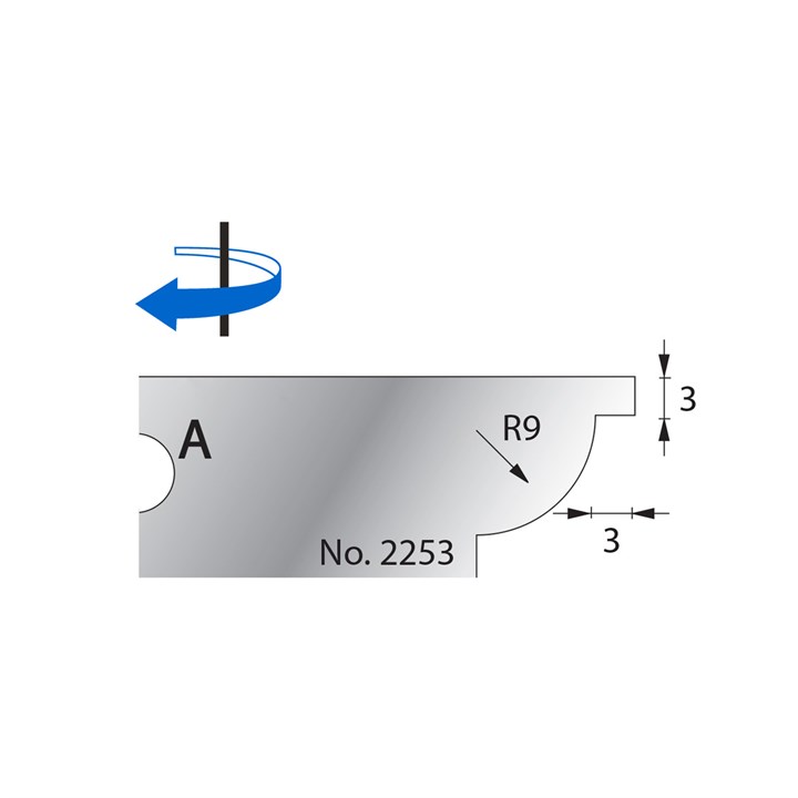 R9 w/ 3mm Quirk Scribe Cutter in HSS - 2253
