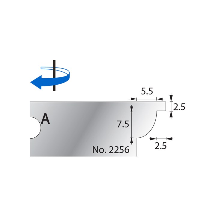 7.5 x 2.5 w/ 2.5 Quirk Scribe Cutter in HSS - 2256