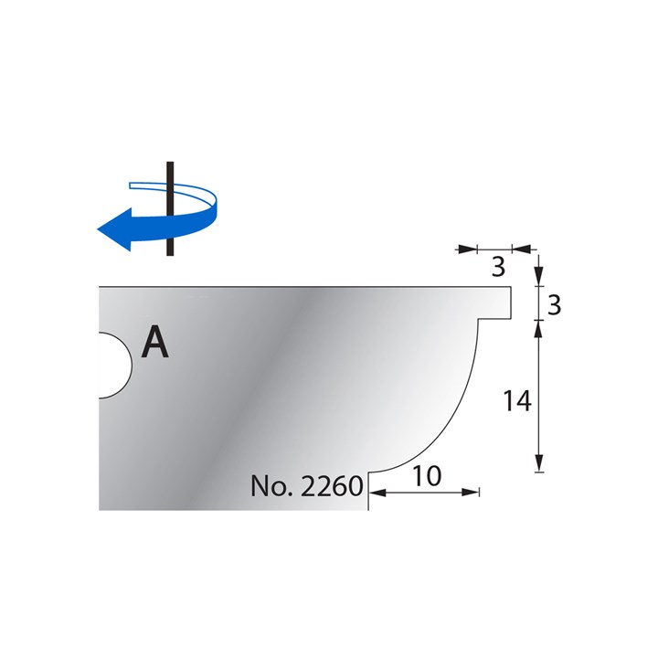 14 x 10mm w/ 3mm Quirk Scribe Cutter in HSS - 2260
