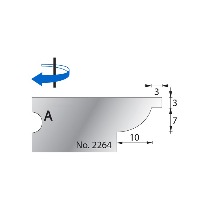 7 x 10mm w/ 3mm Quirk Scribe Cutter in HSS - 2264