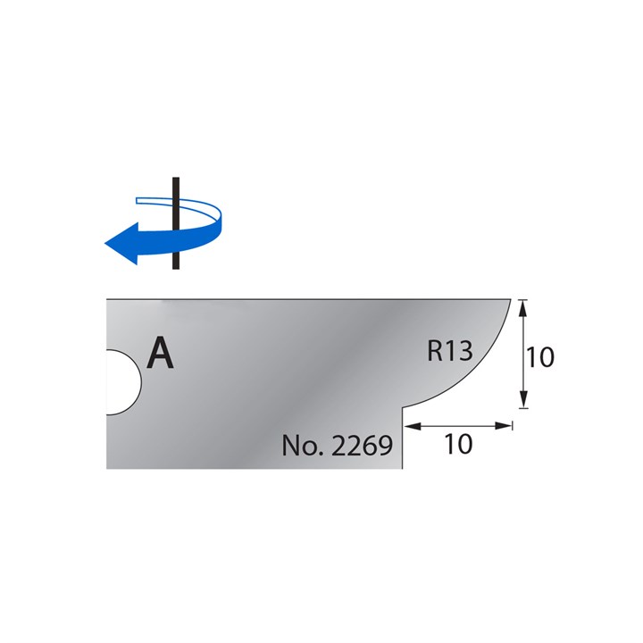 10 x 10mm (R13) Scribe Cutter in HSS - 2269