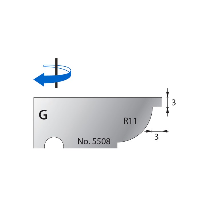 R11 w/ 3mm Quirk Scribe Cutter in HSS - 5508