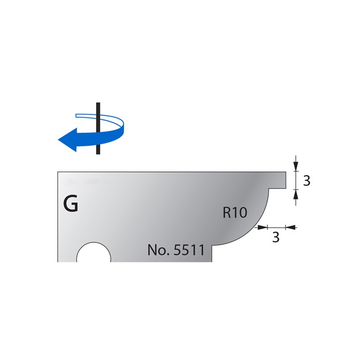 R10 w/ 3mm Quirk Scribe Cutter in HSS - 5511
