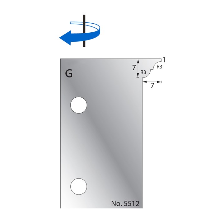 7 x 7mm (R3) w/ 1mm Quirk Scribe Cutter in HSS - 5512