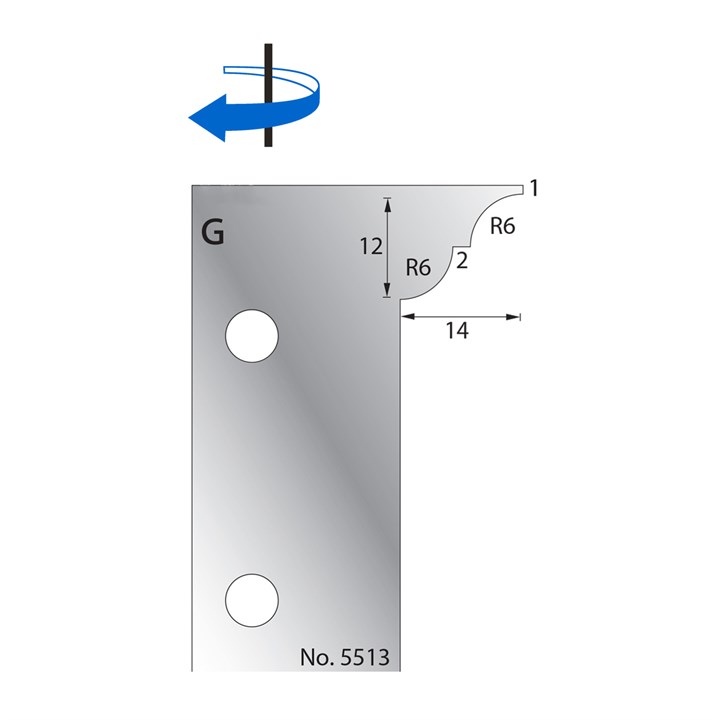 12 x 14mm (R6) w/ 1mm Scribe Cutter in HSS - 5513