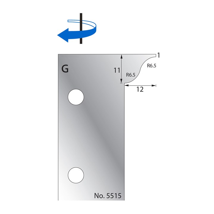 11 x 12mm w/ 1mm Quirk Scribe Cutter in HSS - 5155