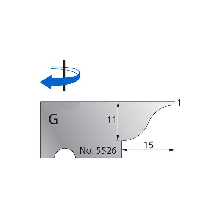 11 x 15mm w/ 1mm Scribe Cutter in HSS - 5526