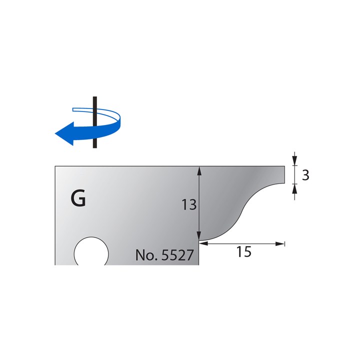 13 x 15mm w/ 3mm Quirk Scribe Cutter in HSS - 5527