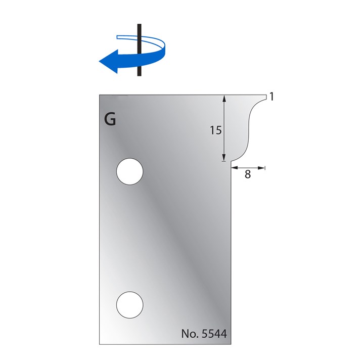 15 x 8mm w/ 1mm Quirk Scribe Cutter in HSS - 5544