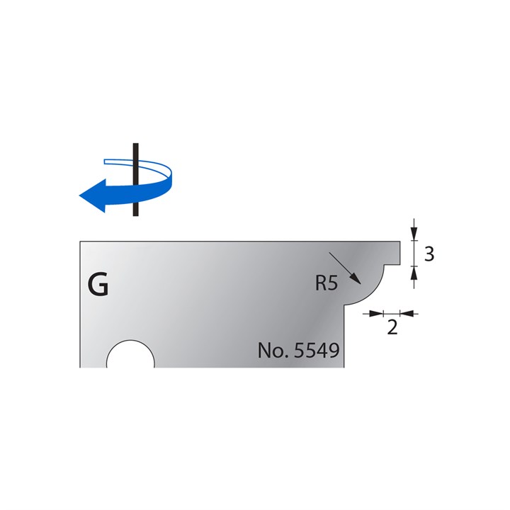 R5 w/ 3 x 2mm Quirk Scribe Cutter in HSS - 5549