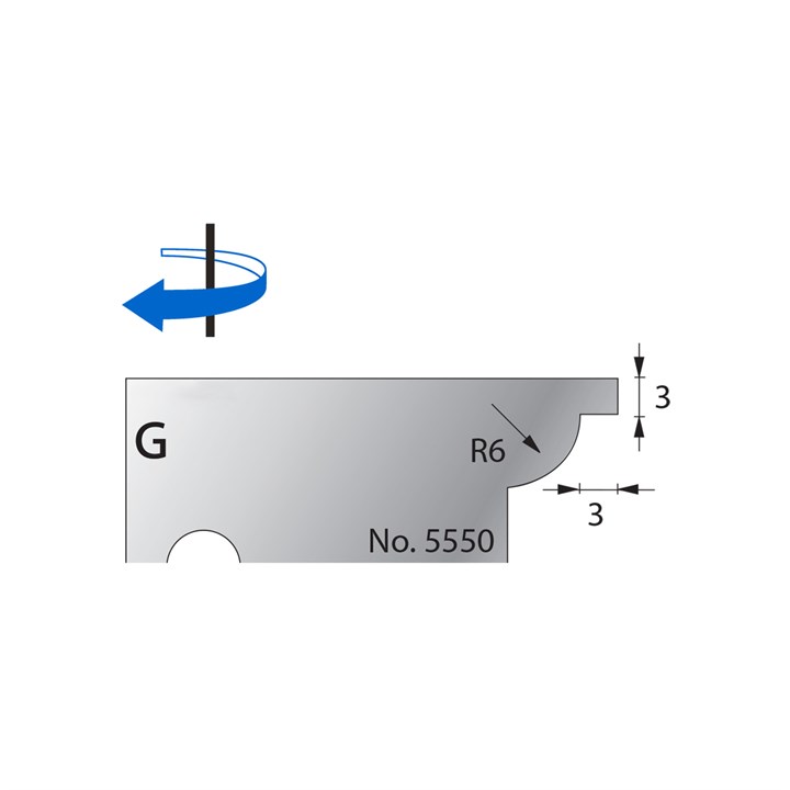 R6 w/ 3mm Quirk Scribe Cutter in HSS - 5550