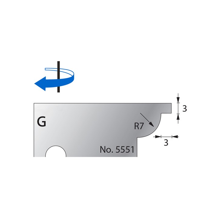 R7 w/ 3mm Quirk Scribe Cutter in HSS - 5551