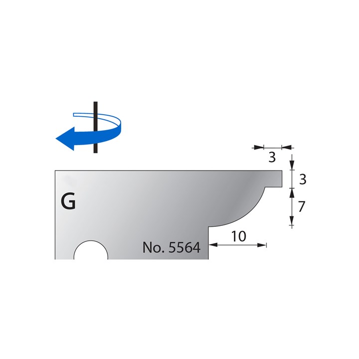 7 x 10mm w/ 3mm Quirk Scribe Cutter in HSS - 5564