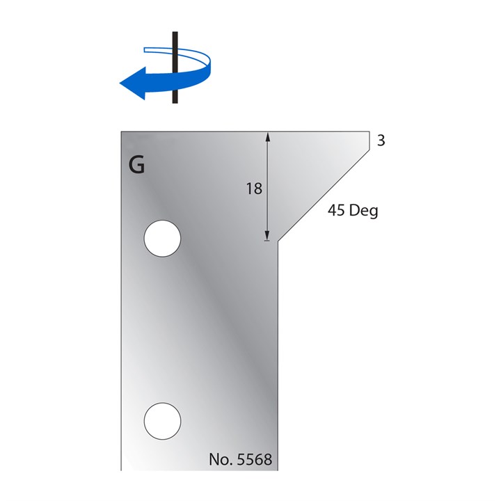 45 Degrees w/ 3mm Quirk Scribe Cutter in HSS - 5568