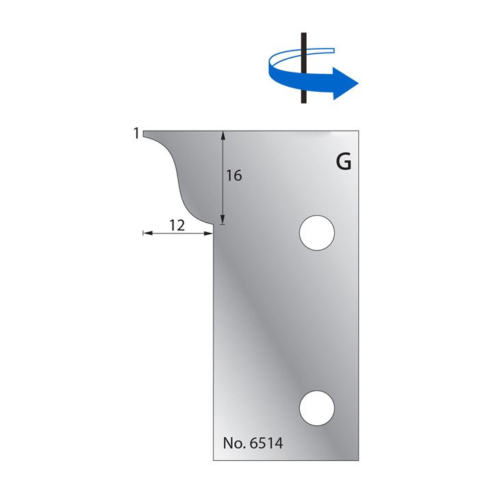 16 x 12mm w/ 1mm Scribe Cutter in HSS - 6514