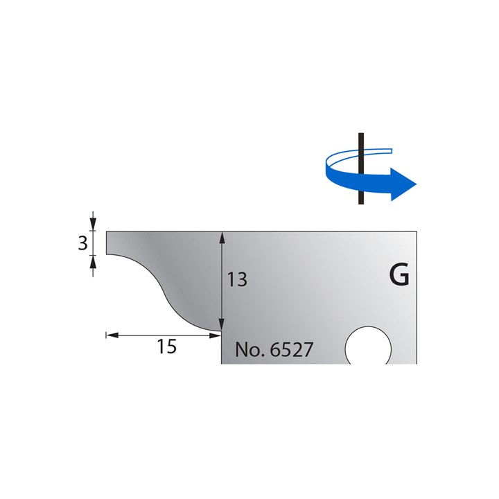 13 x 15mm w/ 3mm Quirk Scribe Cutter in HSS - 6527
