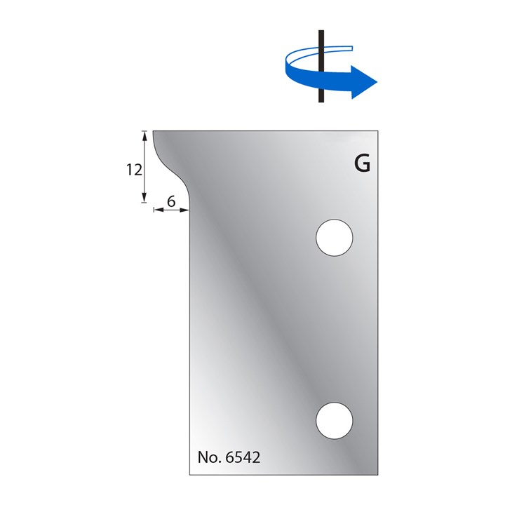 12 x 6mm Scribe Cutter in HSS - 6542