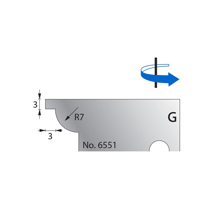 R7 w/ 3mm Quirk Scribe Cutter in HSS - 6551