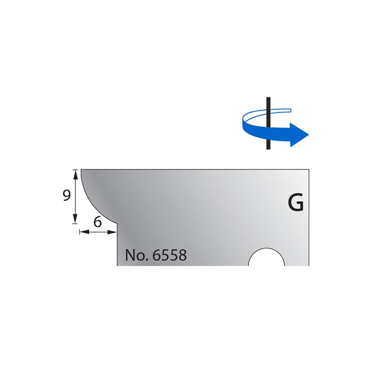 9 x 6mm Scribe Cutter in HSS - 6558