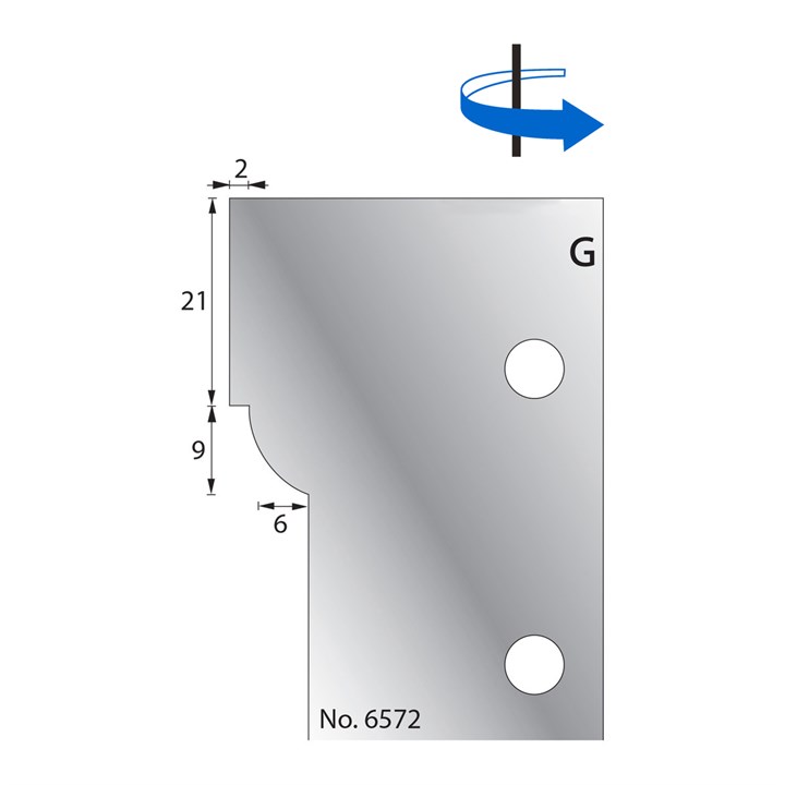 30 x 8mm Scribe Profile Cutter in HSS - 6572