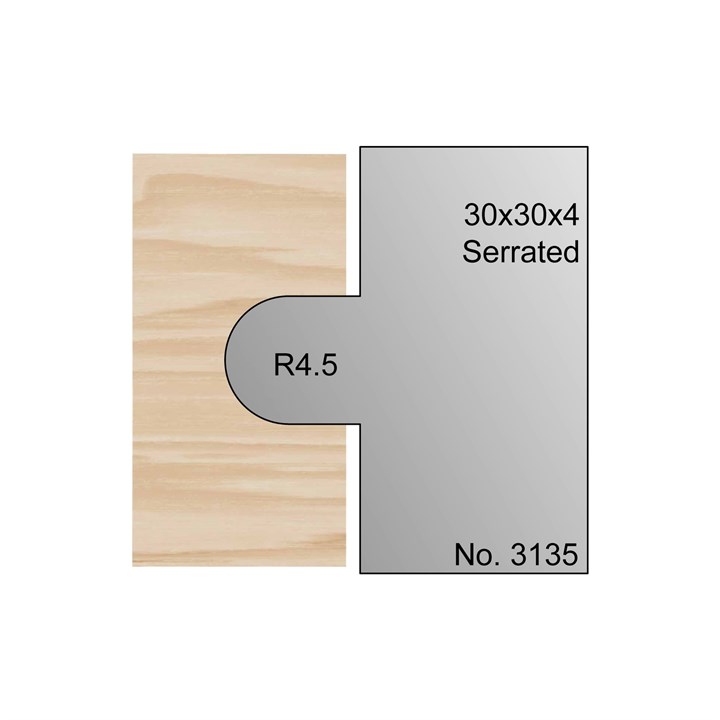 R4.5 Adj Rebate Profile Cutter in HSS - 3135