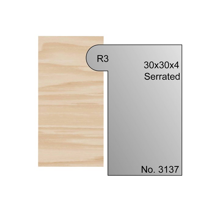 R3 Serrated Profile Cutter in HSS - 3137