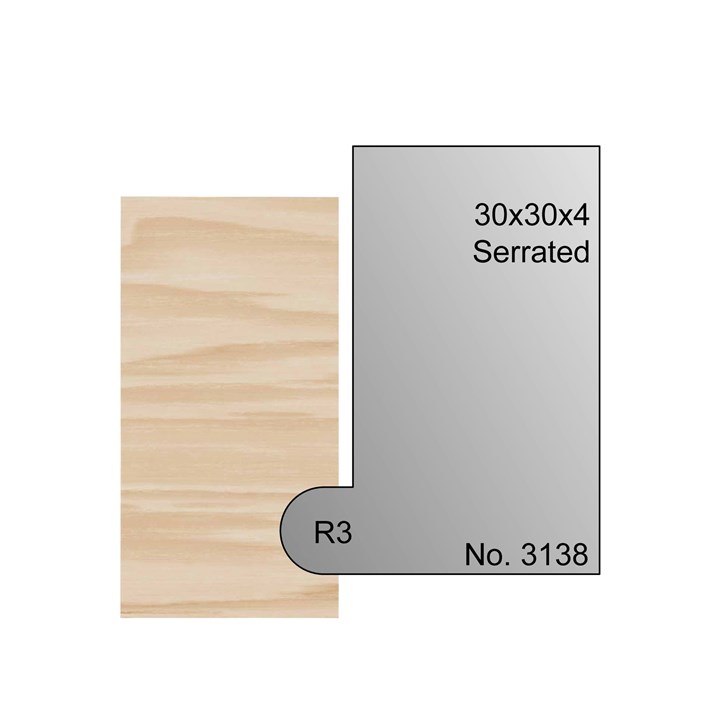 R3 Serrated Profile Cutter in HSS - 3138