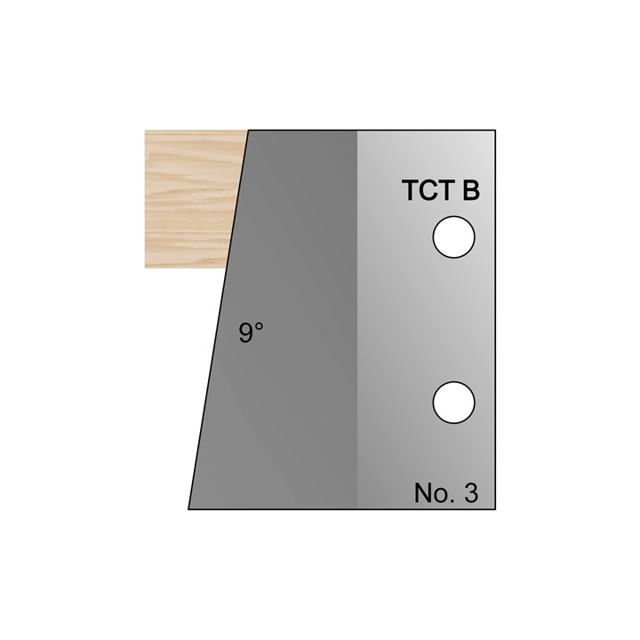 9 Degrees Bevel Profile Cutter in TCT - 3