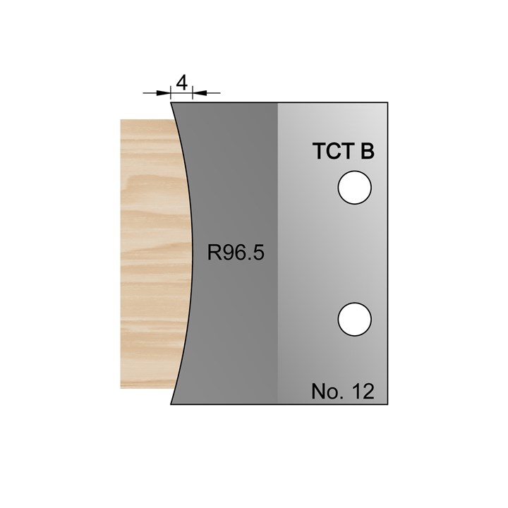 R96.5 Radius Profile Cutter in TCT - 12