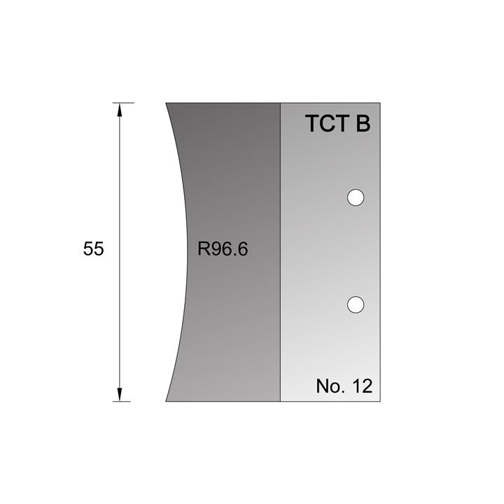 R96.5 Radius Profile Cutter in TCT - 12