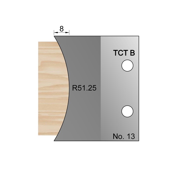 R51.25 Radius Profile Cutter in TCT - 13