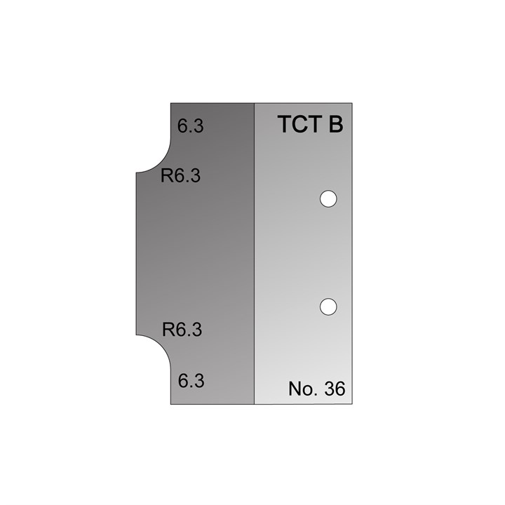 R6.4 w/ 6.4mm Quirk Ovolo Profile Cutter in TCT - 36