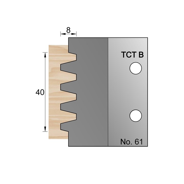 40mm Glue Joint Profile Cutter in TCT - 61