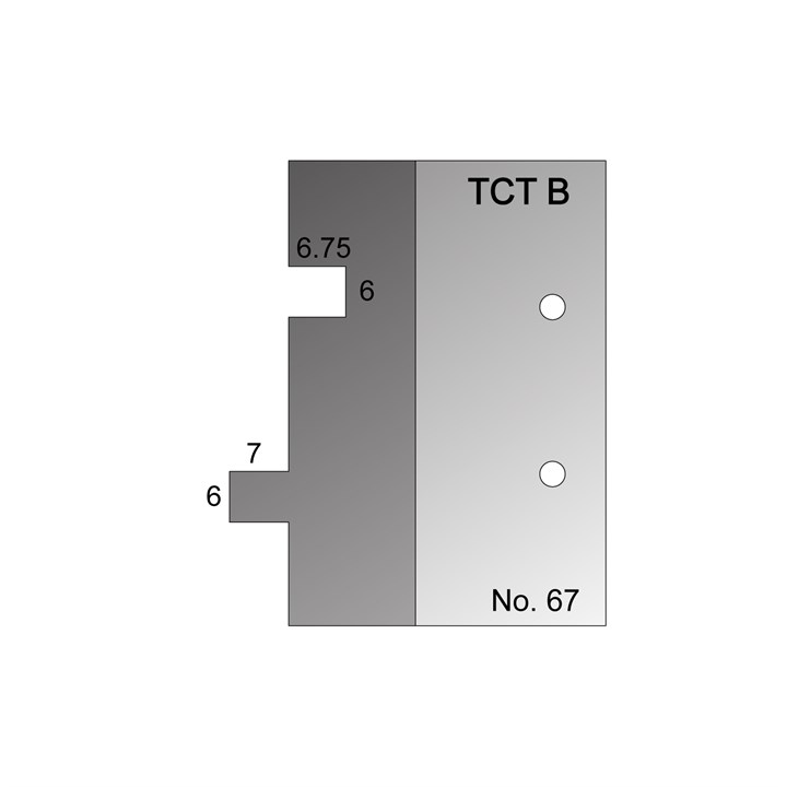 6 x 7mm Tongue and Groove Profile Cutter in TCT - 67