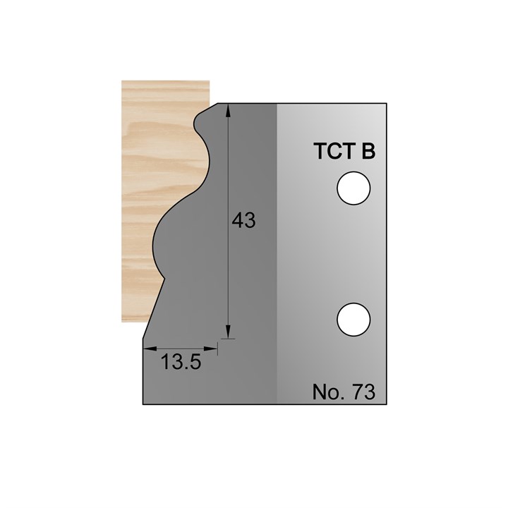 37.5 x 11.5mm Skirting Profile Cutter in TCT - 73