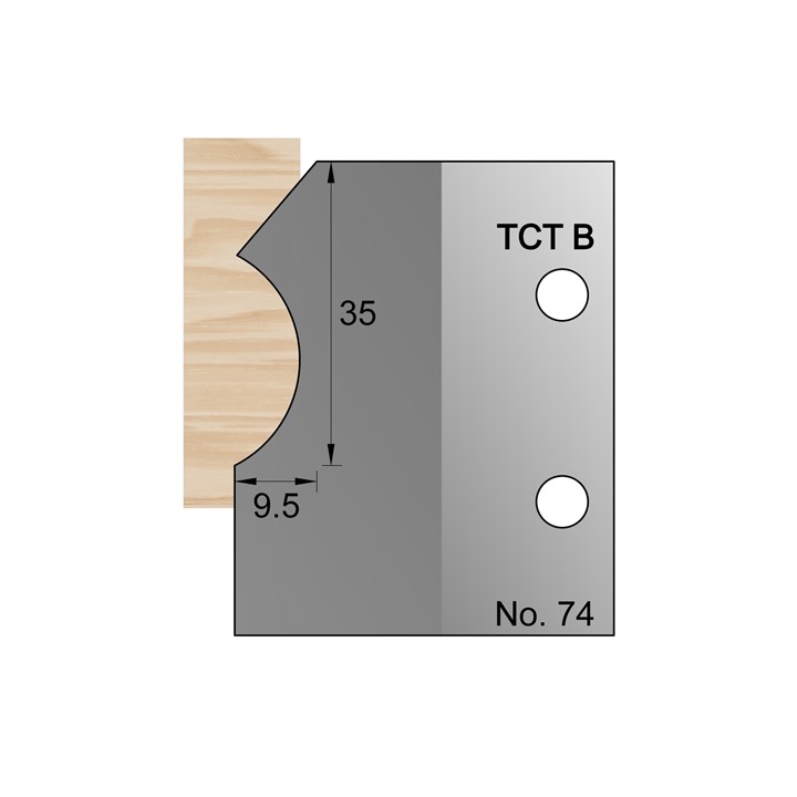 32 x 4.5mm Skirting Profile Cutter in TCT - 74