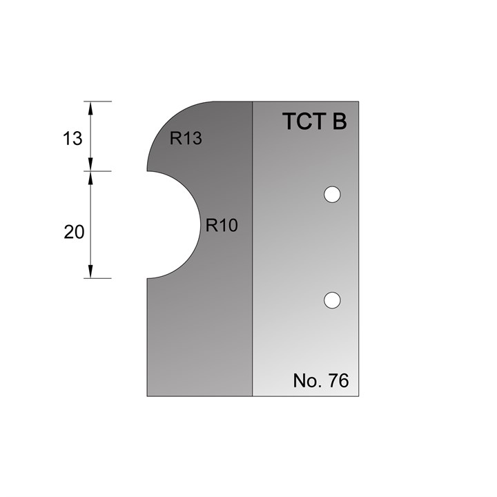 33 x 13mm Torus Skirting Profile Cutter in TCT - 76