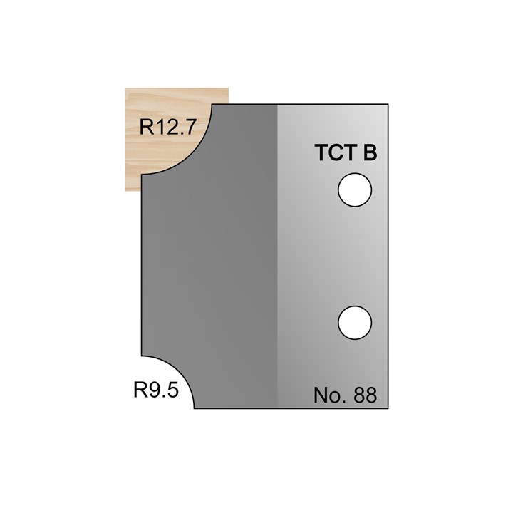 R9.5 & R12.7 Ovolo Profile Cutter in TCT - 88