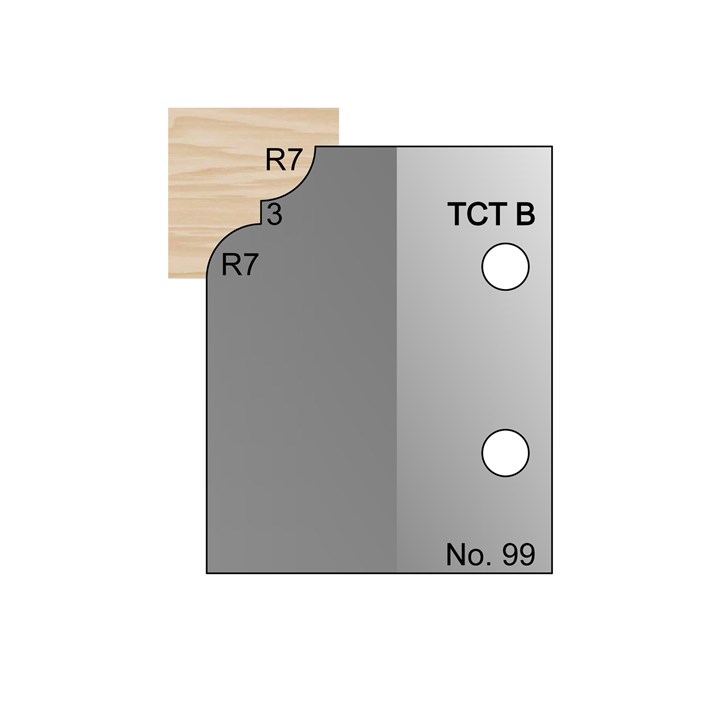 17 x 14mm Lambs Tongue Profile Cutter in TCT - 99