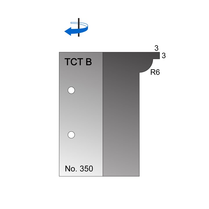 R6 w/ 3 x 3mm Quirk Ovolo Scribe Cutter in TCT - 350