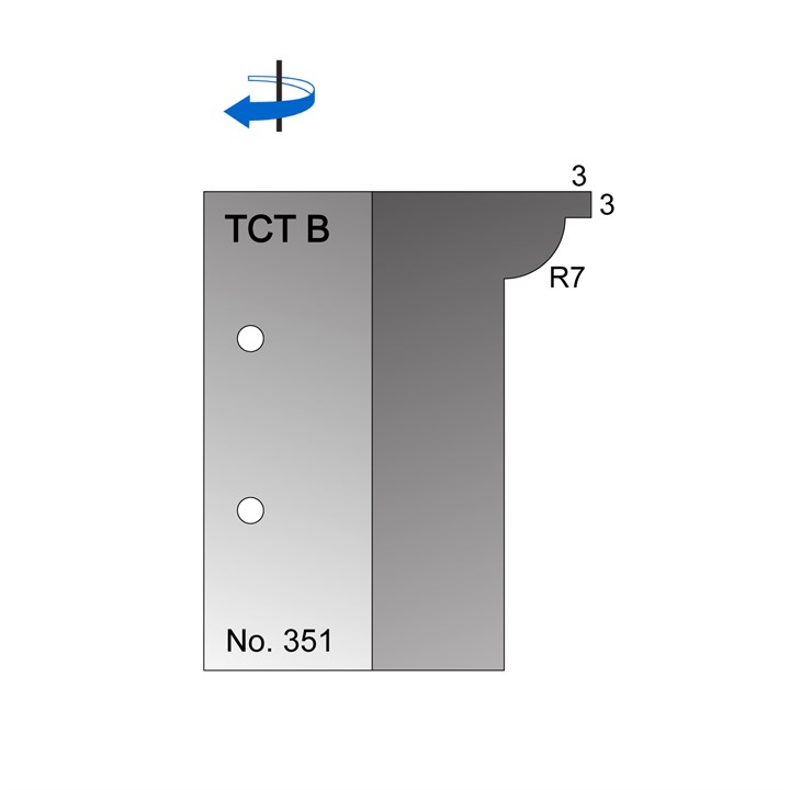 R7 w/ 3 x 3mm Quirk Ovolo Scribe Cutter in TCT - 351
