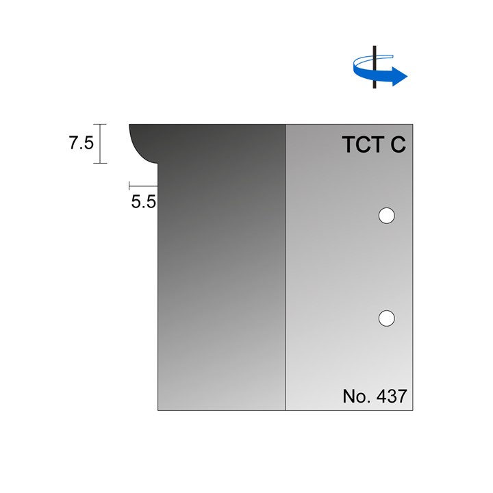 7.5 x 5.5mm Scribe Cutter in TCT - 437