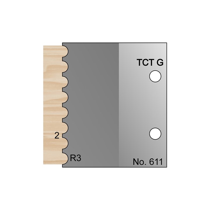R3 w/ 2mm Reeding Profile Cutter Quirks in TCT - 611