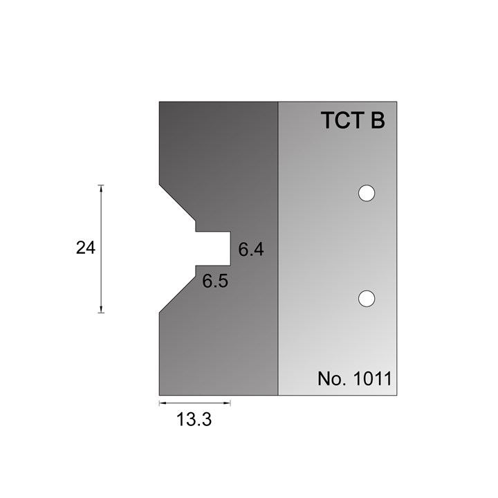 6 x 6mm Tongue Profile Cutter in TCT - 1011